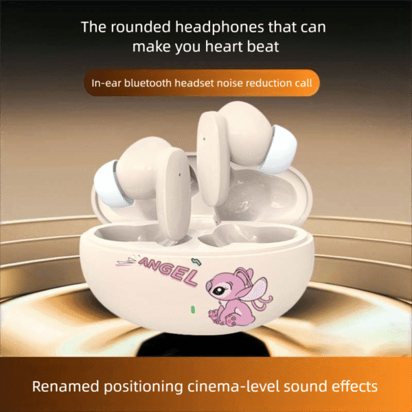 Disney Stitch Angel Bluetooth Earbuds DX01 Wireless Bluetooth Earphones HiFi Sound HD Call Headsets Noise Reduction Long Standby - 图片 2
