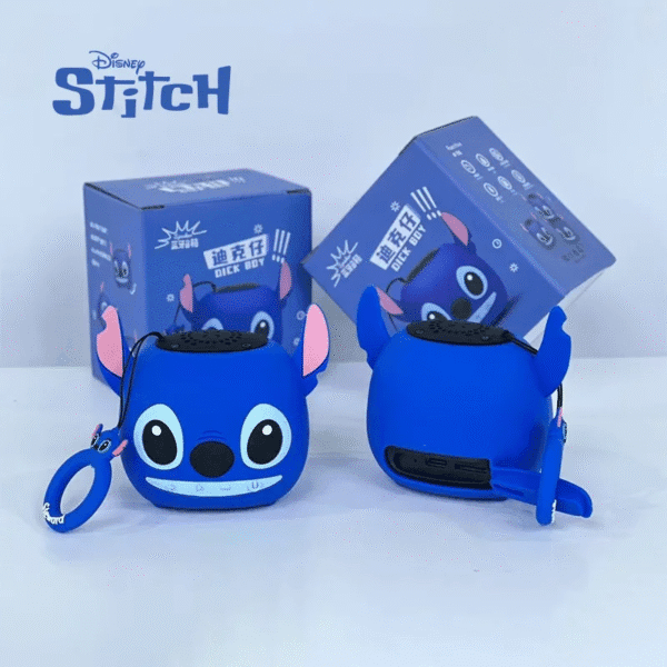 New Disney Stitch Speakers Bluetooth Wireless 3D Stitch Head Speakerdual Speakers HIFI Stereo Heavy Bass Suitable,Tf, Fm Radio - 图片 3