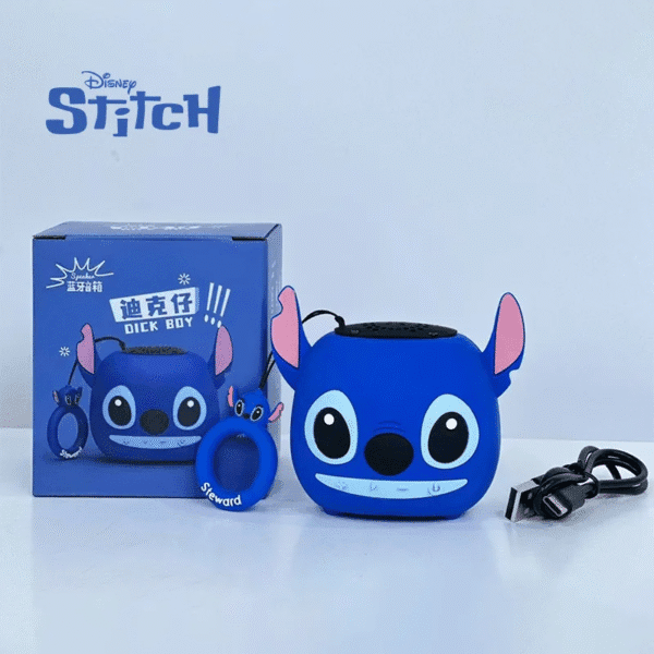 New Disney Stitch Speakers Bluetooth Wireless 3D Stitch Head Speakerdual Speakers HIFI Stereo Heavy Bass Suitable,Tf, Fm Radio - 图片 7