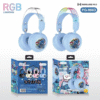 Disney Stitch Earphones Bluetooth Wireless RGB Light Foldable Computer Headphone Noise Reduction Stereo Gaming Headset PG-906