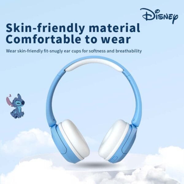 Disney Stitch X6 HIFI Sound Stereo Foldable Kids Gaming Headphone Wireless Bluetooth Earphones with Mic Anime Cartoon Kids Gifts