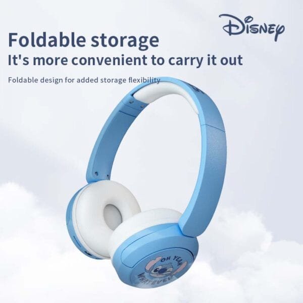 Disney Stitch X6 HIFI Sound Stereo Foldable Kids Gaming Headphone Wireless Bluetooth Earphones with Mic Anime Cartoon Kids Gifts - 图片 4
