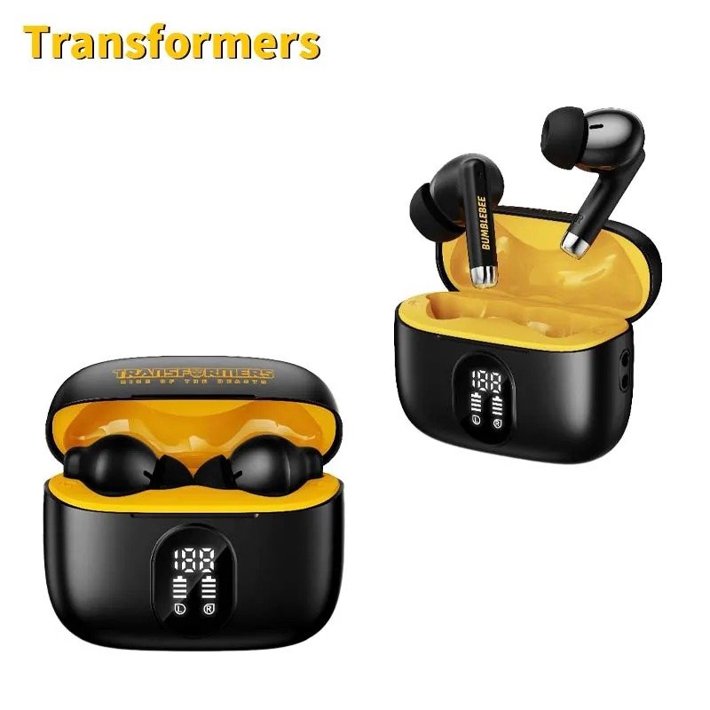 TRANSFORMERS Bumblebee TF-T50 Wireless Earphones Bluetooth 5.4 LED Digital Display HiFi Music Earbuds Low Latency Game Headphone - Image 2