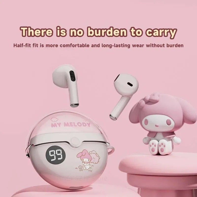 Sanrio Q77 TWS Earbuds Hello Kitty Wireless Earphones Bluetooth My Melody Music Sport Touch Control Gaming Headphones Gifts - Image 4