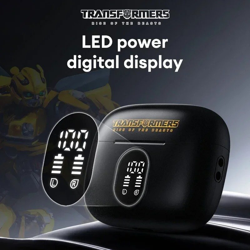 TRANSFORMERS Bumblebee TF-T50 Wireless Earphones Bluetooth 5.4 LED Digital Display HiFi Music Earbuds Low Latency Game Headphone - Image 3